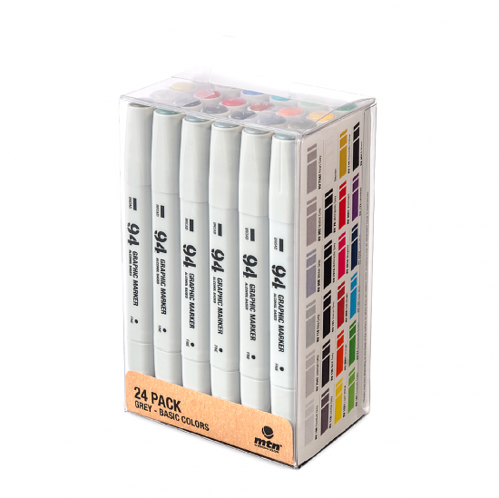 94 Graphic Marker Grey - Basic Pack 24